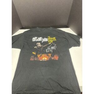 Elton John "The Million Dollar Experience " 2014 Tour Tshirt Womens XL Faded Tag